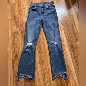 Mother The Insider Crop Step Chew Jeans Size 26 “Dancing on Coals”